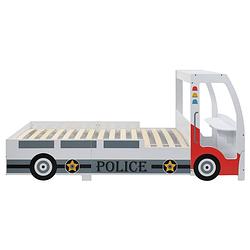 Foto van The living store kinderbed politieauto - meerkleurig - 260.5 x 97 x 117 cm - inclusief bureau en zitje - geschikt voor