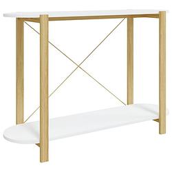 Foto van The living store klassieke wandtafel - dressoir - 110 x 38 x 75 cm - wit - hoge kwaliteit