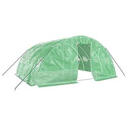 Foto van The living store broeikas - gegalvaniseerd staal - 5 x 4 x 2.3m - groen