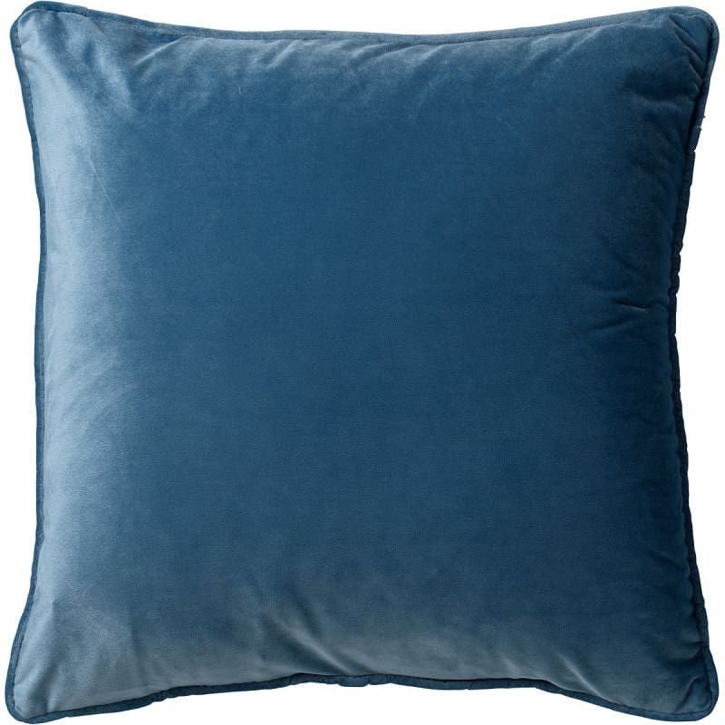 Foto van Dutch decor finn - kussenhoes velvet provincial blue 45x45 cm - blauw - blauw