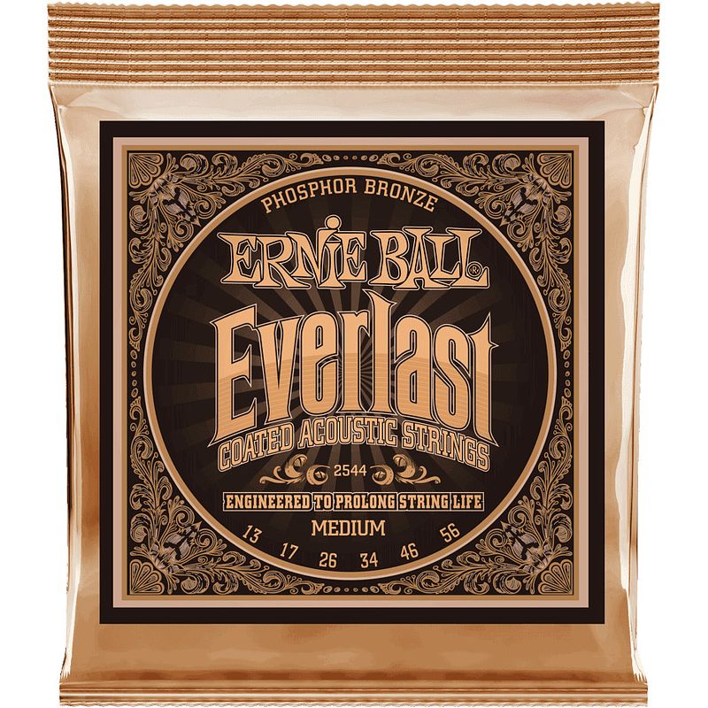 Foto van Ernie ball 2544 everlast coated phosphor bronze medium snarenset