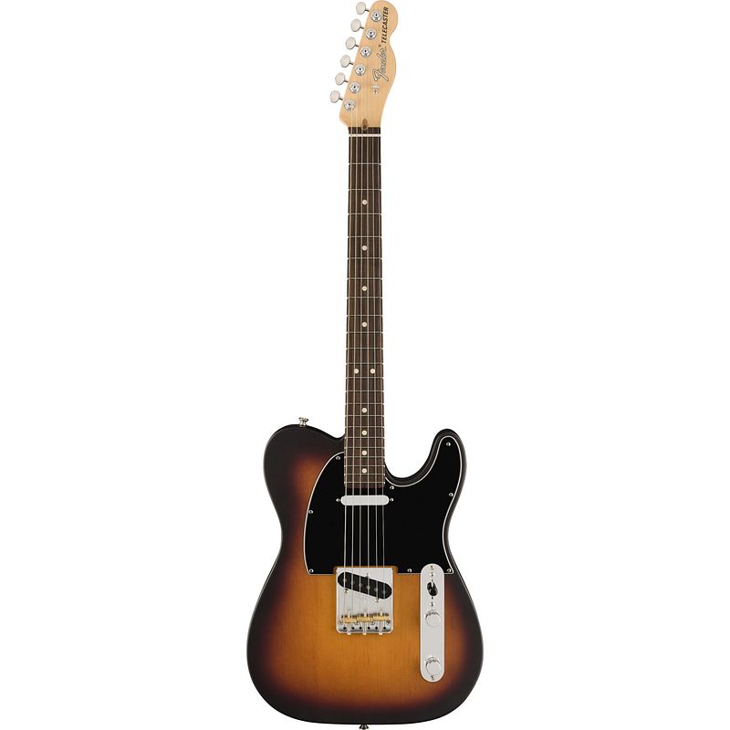 Foto van Fender american performer timber telecaster 2-color sunburst elektrische gitaar met deluxe gigbag