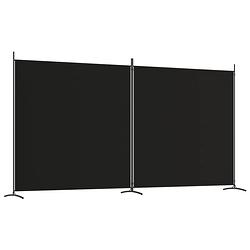 Foto van Vidaxl kamerscherm met 2 panelen 348x180 cm stof zwart