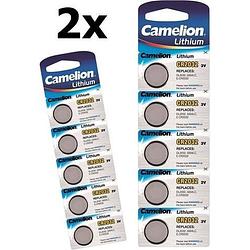 Foto van Camelion cr2032 3v lithium batterij - 10 stuks (2 blister a 5st)