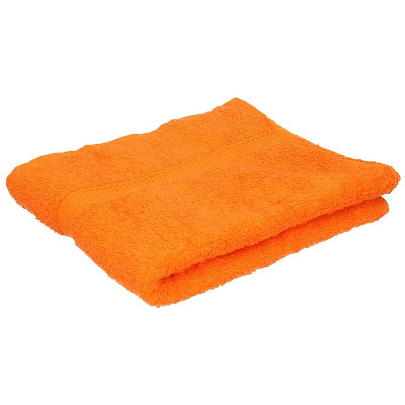 Foto van Luxe handdoeken oranje 50 x 90 cm 550 grams - badhanddoek