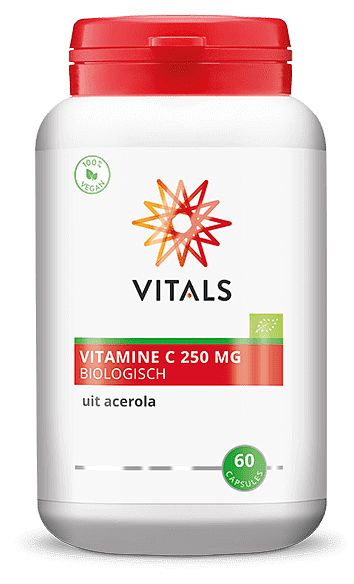 Foto van Vitals vitamine c 250 mg biologisch capsules