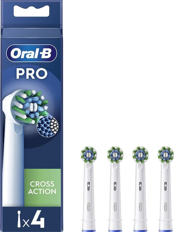 Foto van Oralb pro cross action opzetborstels, 4 stuks bij jumbo