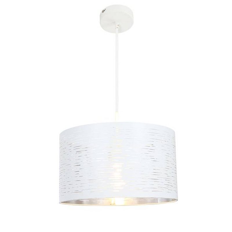 Foto van Moderne hanglamp barca - l:38cm - e27 - metaal - wit