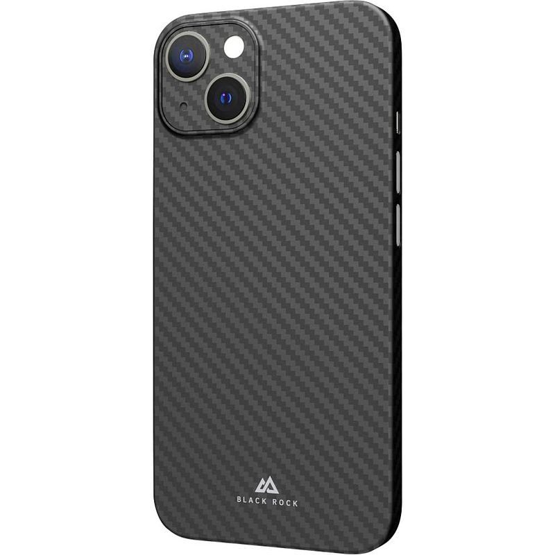 Foto van Black rock ultra thin iced cover apple iphone 13 zwart, carbon