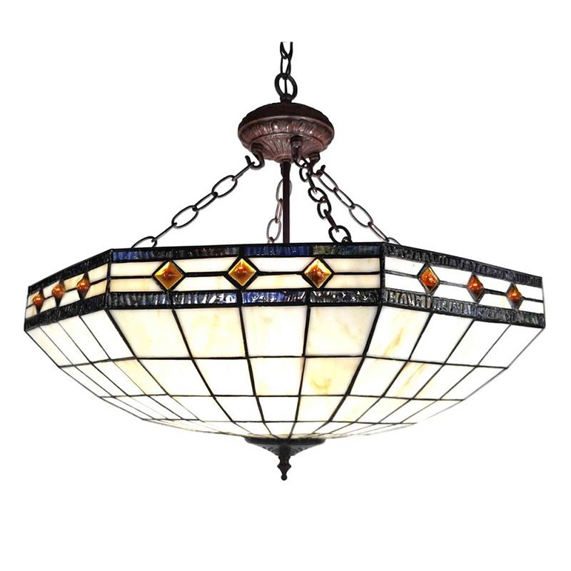 Foto van Clayre & eef plafondlamp tiffany ø 57*125 cm e27/max 3*60w 5ll-6127