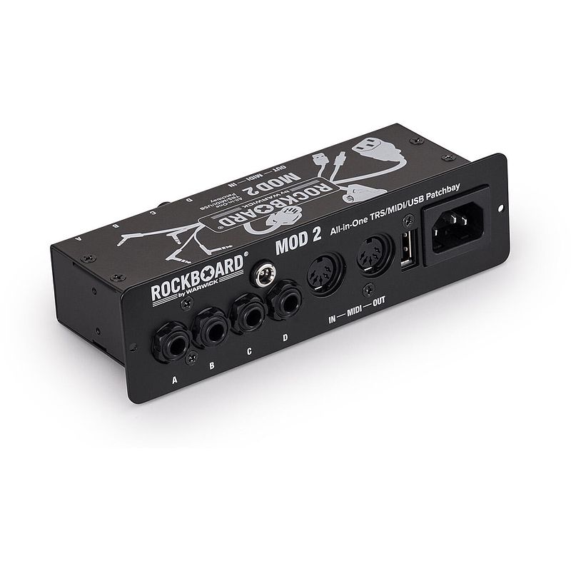 Foto van Rockboard mod 2 v2 trs, midi en usb patchbay voor pedalboard