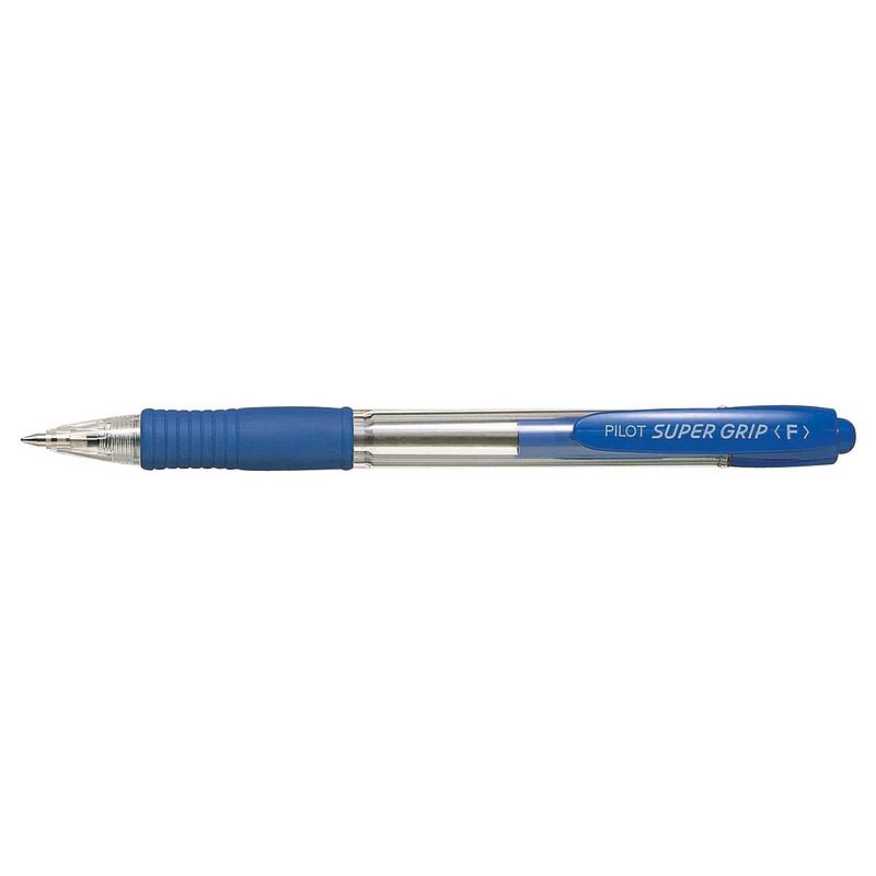 Foto van Pilot balpen super grip blauw 12 stuks