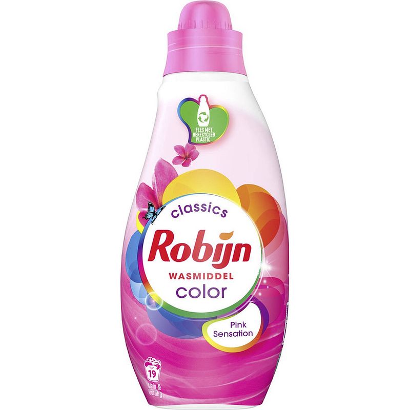 Foto van Robijn klein & krachtig wasmiddel pink sensation 665 ml