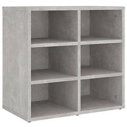 Foto van The living store schoenenkast - betongrijs - 52.5 x 30 x 50 cm - bewerkt hout