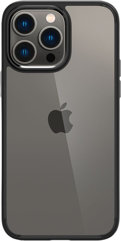 Foto van Spigen ultra hybrid apple iphone 14 pro max back cover transparant/zwart
