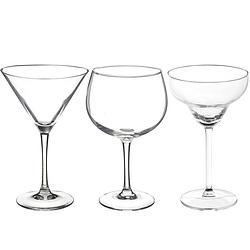 Foto van Cocktailglazen set - gin/martini/margarita glazen - 12x stuks - drinkglazen