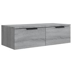 Foto van Vidaxl wandkast 68x30x20 cm bewerkt hout grijs sonoma eikenkleurig