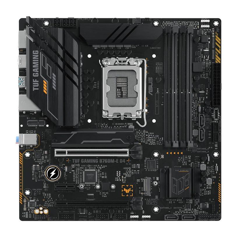 Foto van Asus tuf gaming b760m-e d4 moederbord socket intel 1700 vormfactor micro-atx moederbord chipset intel® b760