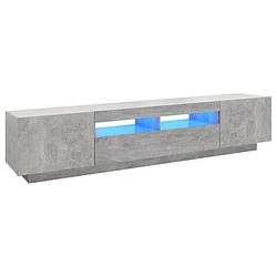 Foto van Vidaxl tv-meubel met led-verlichting 200x35x40 cm betongrijs