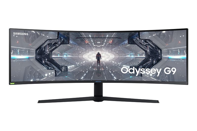 Foto van Samsung odyssey g9 qled gaming monitor (lc49g95tssrxen) monitor zwart