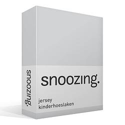 Foto van Snoozing - jersey - kinderhoeslaken - ledikant - 60x120 cm - grijs