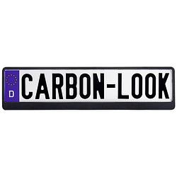 Foto van Hp autozubehör carbonlook kunststof kentekenhouder carbon (l x b x h) 13.5 x 53 x 1.5 cm