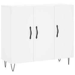 Foto van Vidaxl dressoir 90x34x80 cm bewerkt hout wit