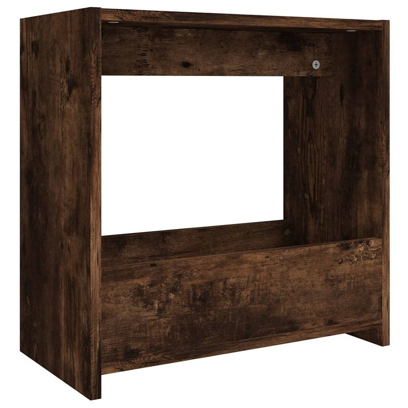 Foto van The living store salontafel gerookt eiken - opbergfunctie - stevig tafelblad - hoekkast - afmetingen- 50 x 26 x 50 cm