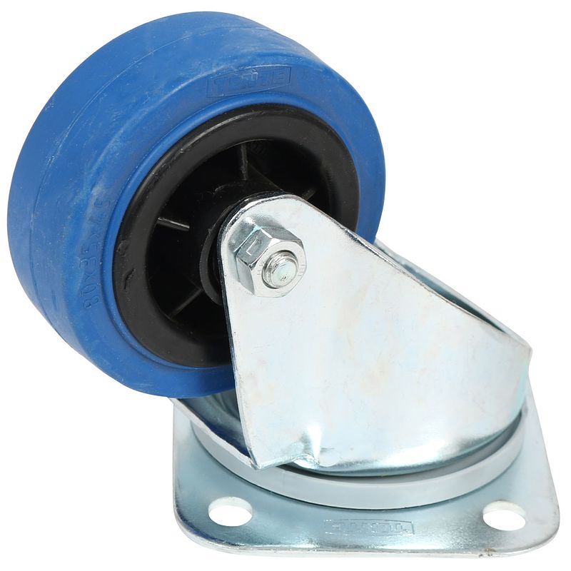 Foto van Tente 3470 pir 080 p62 blauw zwenkwiel 80 mm