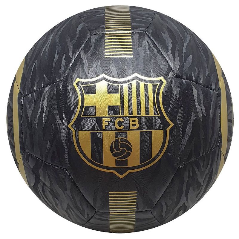 Foto van Fc barcelona bal away 2020/2021 zwart/goud size 5