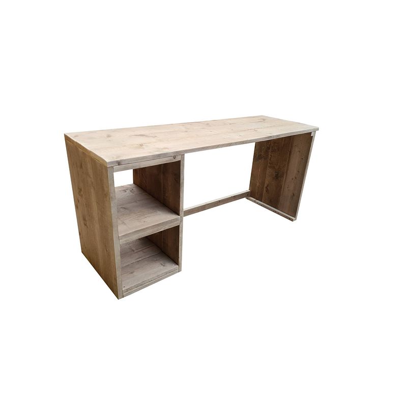 Foto van Wood4you bureau detroit - steigerhout 200lx55dx75h