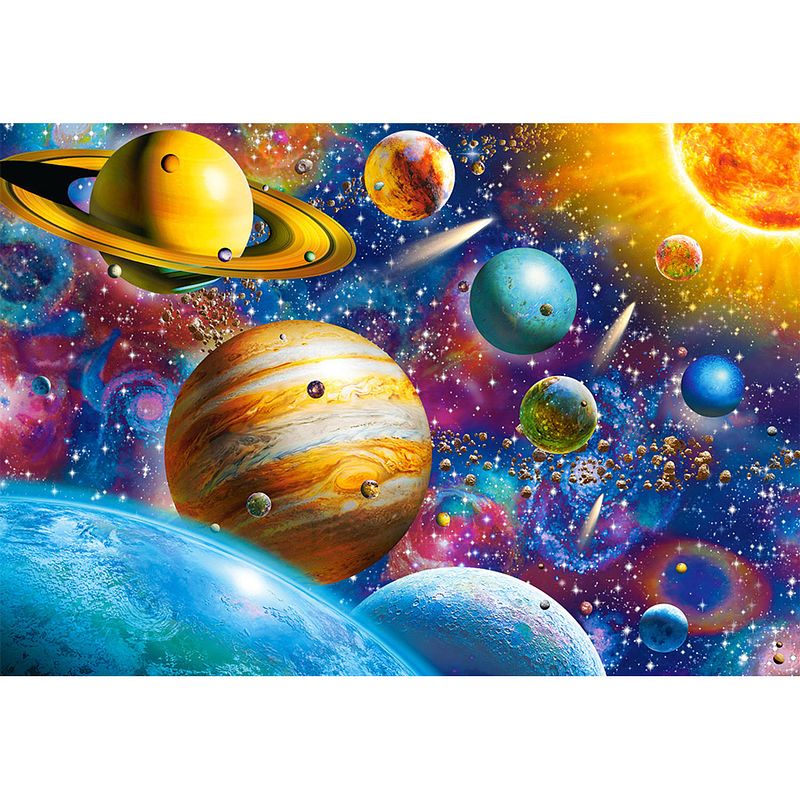 Foto van Castorland puzzel solar system odyssey 68 cm 1000 stukjes