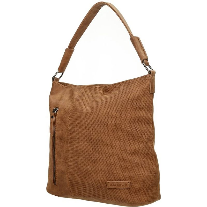 Foto van Bicky bernard -schoudertas - handtas tizni - modern tas - cognac/camel