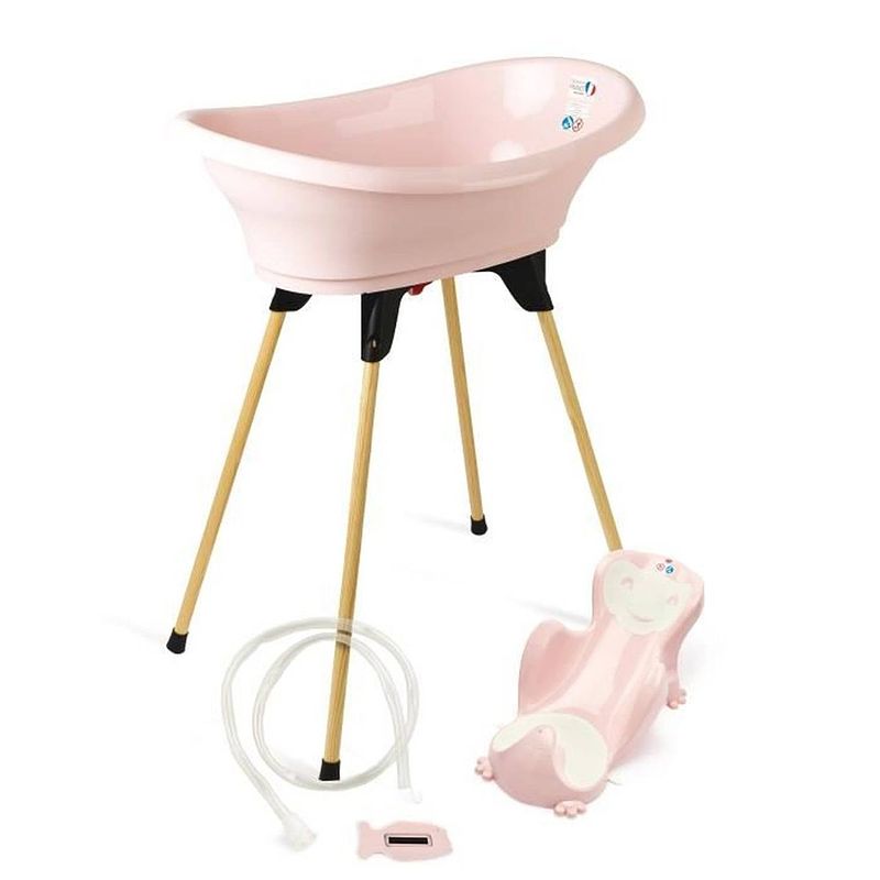 Foto van Thermobaby vasco thermobaby 5 in 1 roze poeder - vervaardigd in frankrijk -pakket