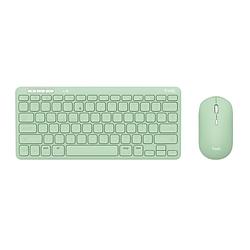 Foto van Trust lyra multi-device wireless keyboard & mouse toetsenbord groen