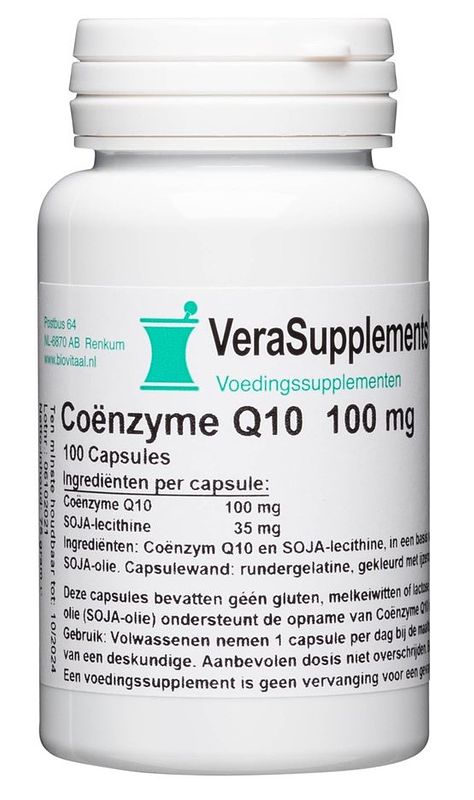 Foto van Verasupplements coënzyme q10 100 mg capsules