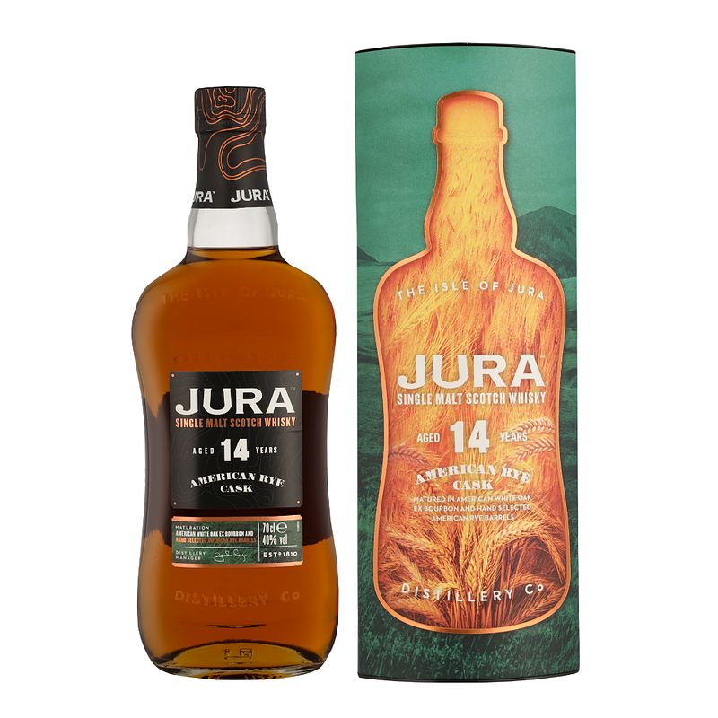 Foto van Jura 14 years american rye cask 70cl whisky + giftbox