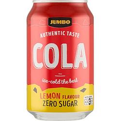 Foto van Jumbo cola lemon flavour zero sugar blik 330ml