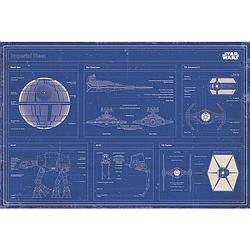 Foto van Pyramid star wars imperial fleet blueprint poster 91,5x61cm