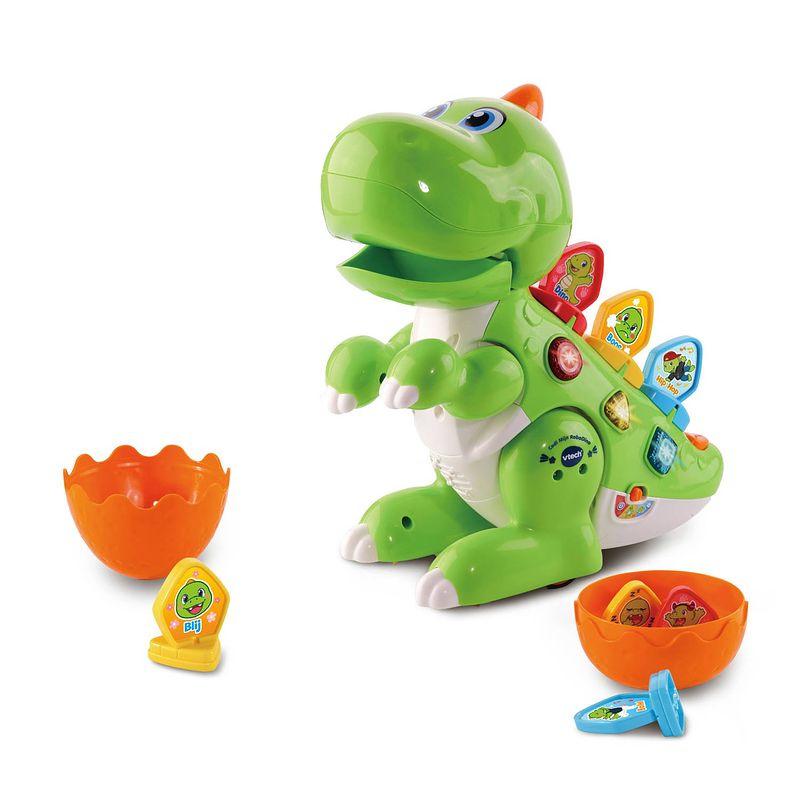 Foto van Vtech preschool codi mijn robodino interactieve robot 40 cm groen