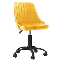 Foto van The living store eetkamerstoel x - stoelen - 51 x 56 x (86 - 98) cm - geel