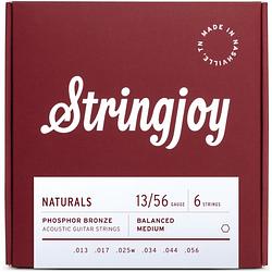 Foto van Stringjoy naturals ac6 medium 13-56 snarenset voor westerngitaar