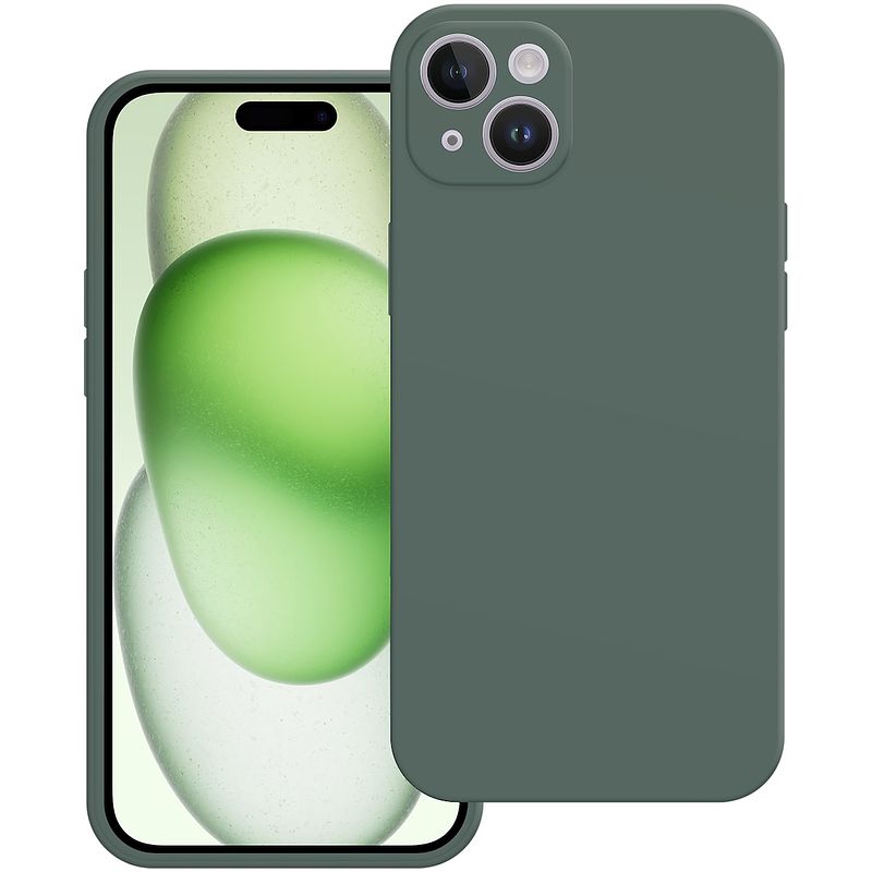 Foto van Just in case premium liquid color tpu case voor apple iphone 15 plus telefoonhoesje groen