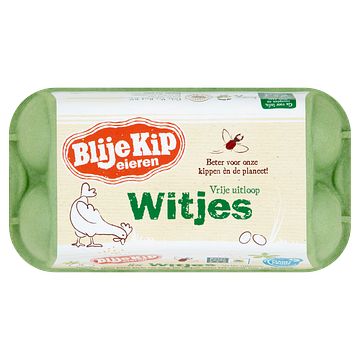 Foto van Blije kip eieren vrije uitloop witjes 8 stuks bij jumbo