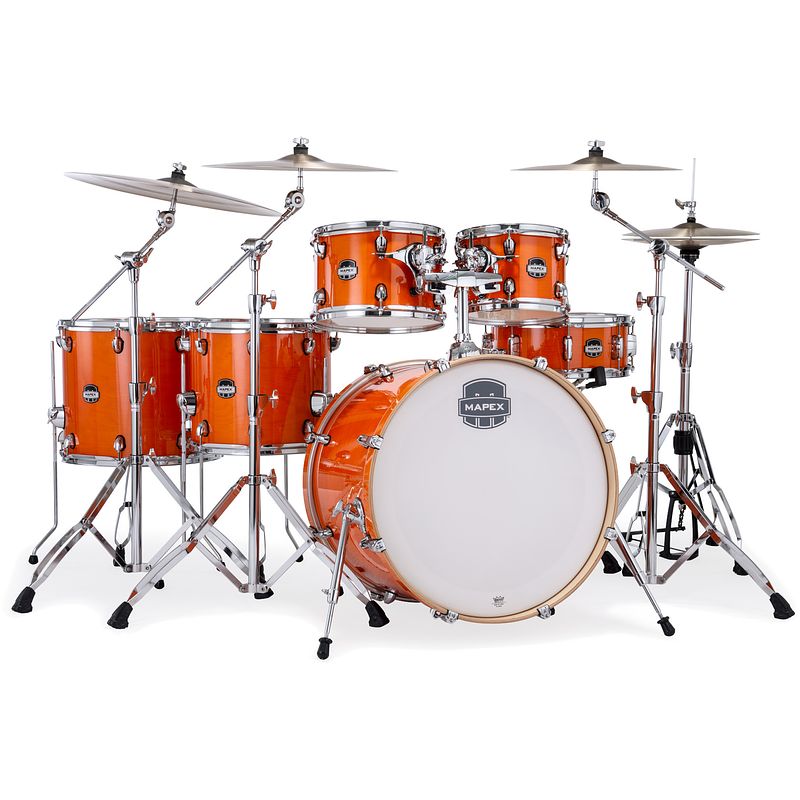 Foto van Mapex mars maple stage plus glossy amber 6d. shellset