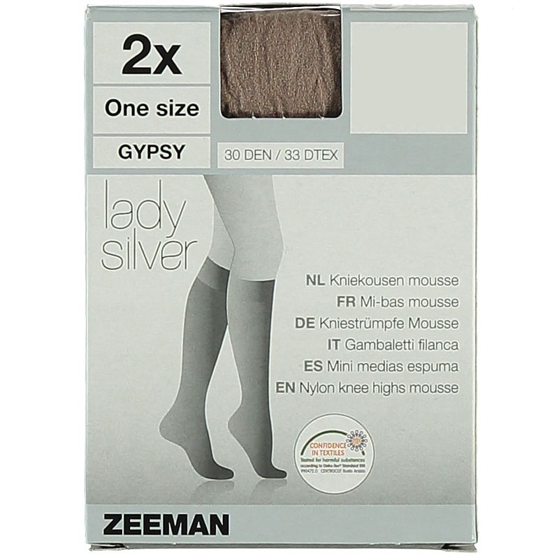 Foto van Lady silver - kniekousen - stretch - 30 den - 2-pack