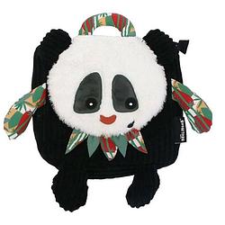 Foto van Les deglingos rugzak panda zwart/wit 25 cm