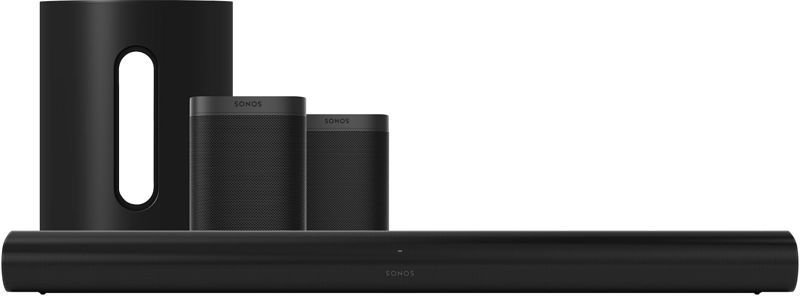 Foto van Sonos arc + 2x one sl + sub mini zwart