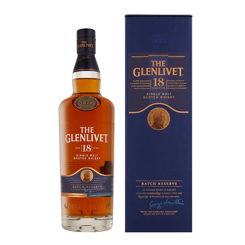 Foto van The glenlivet 18 years batch reserve 70cl whisky + giftbox