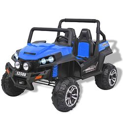 Foto van Vidaxl elektrische speelgoedauto voor 2 personen blauw en zwart xxl